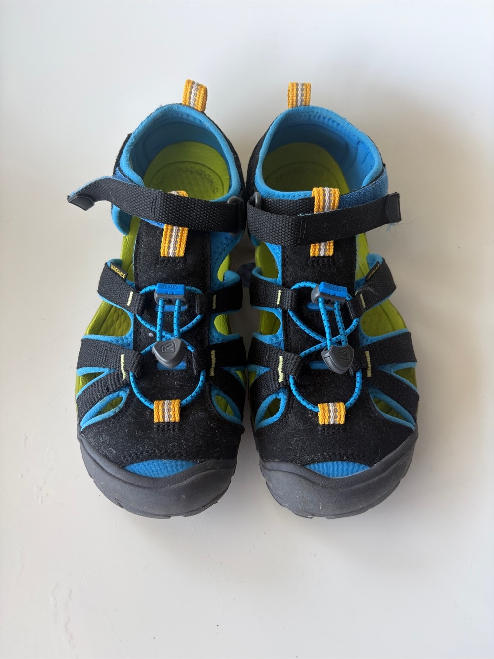 Keen Kids Seacamp Black, Blue & Yellow Closed-Toe Sandals - big kid size 5